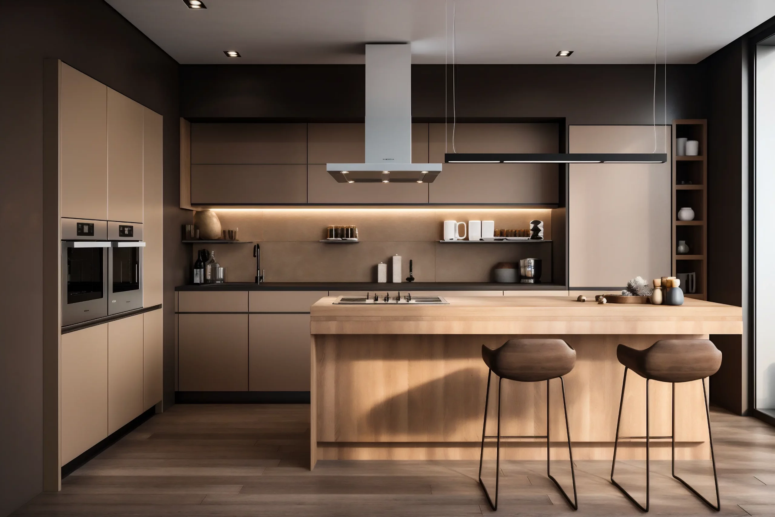 kitchen-modern-style-wooden-kitchen-interior-with-kitchen-furniture